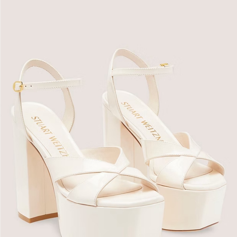 Stuart Weitzman White Platform Heels in size 5